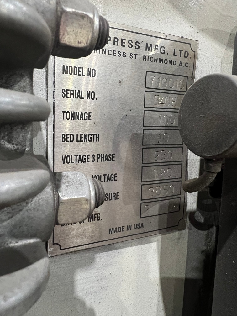 100 Ton Accurpress 07